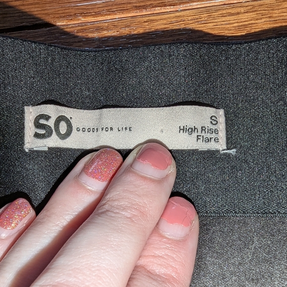 SO Faux Leather pants - high rise flare - small - elastic waistband - baddie fit - Picture 2 of 10